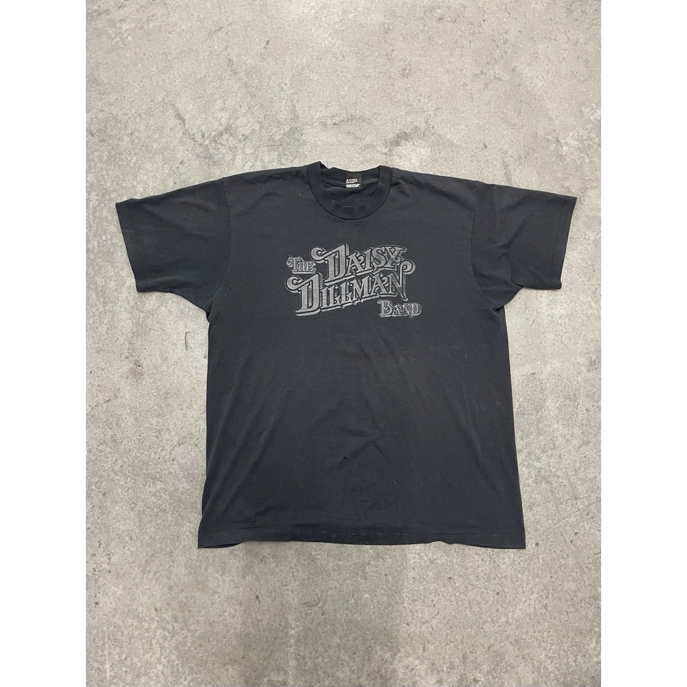 Screen Stars Daisy Dillman Band T Shirt Mens 2XL Black Good Single Stitch USA